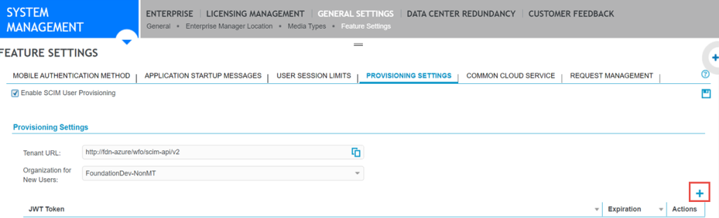 Add icon for the JWT Token section of the Provisioning Settings screen