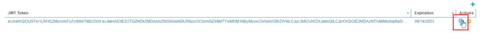 JWT Token setting of the Provisioning Settings screen
